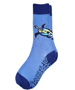 Paradise Honu - Graphic Cotton Crew Socks
