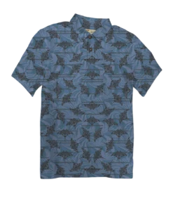 Manta Current - Steele Short Sleeve Hawaiian Polo Shirt