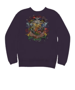 Trip To Haight Ashbury - Blackberry Dyed Long Sleeve Sweatshirt