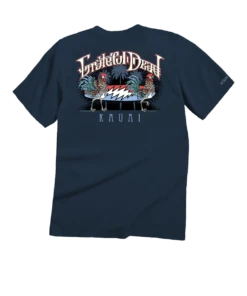 Grateful Dead Skeleton Chicken - Navy Short Sleeve Crewneck T-Shirt