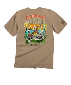 Grateful Dead Kona Coffee Shack - Kona Coffee Dyed Short Sleeve Crewneck T-Shirt
