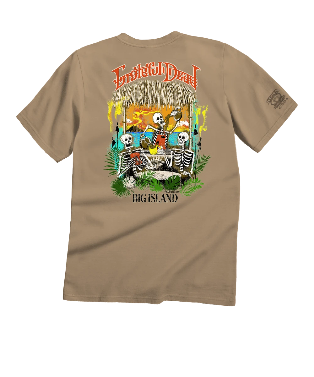Grateful Dead Kona Coffee Shack - Kona Coffee Dyed Short Sleeve Crewneck T-Shirt 1 Grateful Dead Kona Coffee Shack - Kona Coffee Dyed Short Sleeve Crewneck T-Shirt