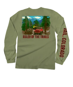 Jeep® Rubicons Trail - Hemp Dyed Long Sleeve Crewneck T-Shirt