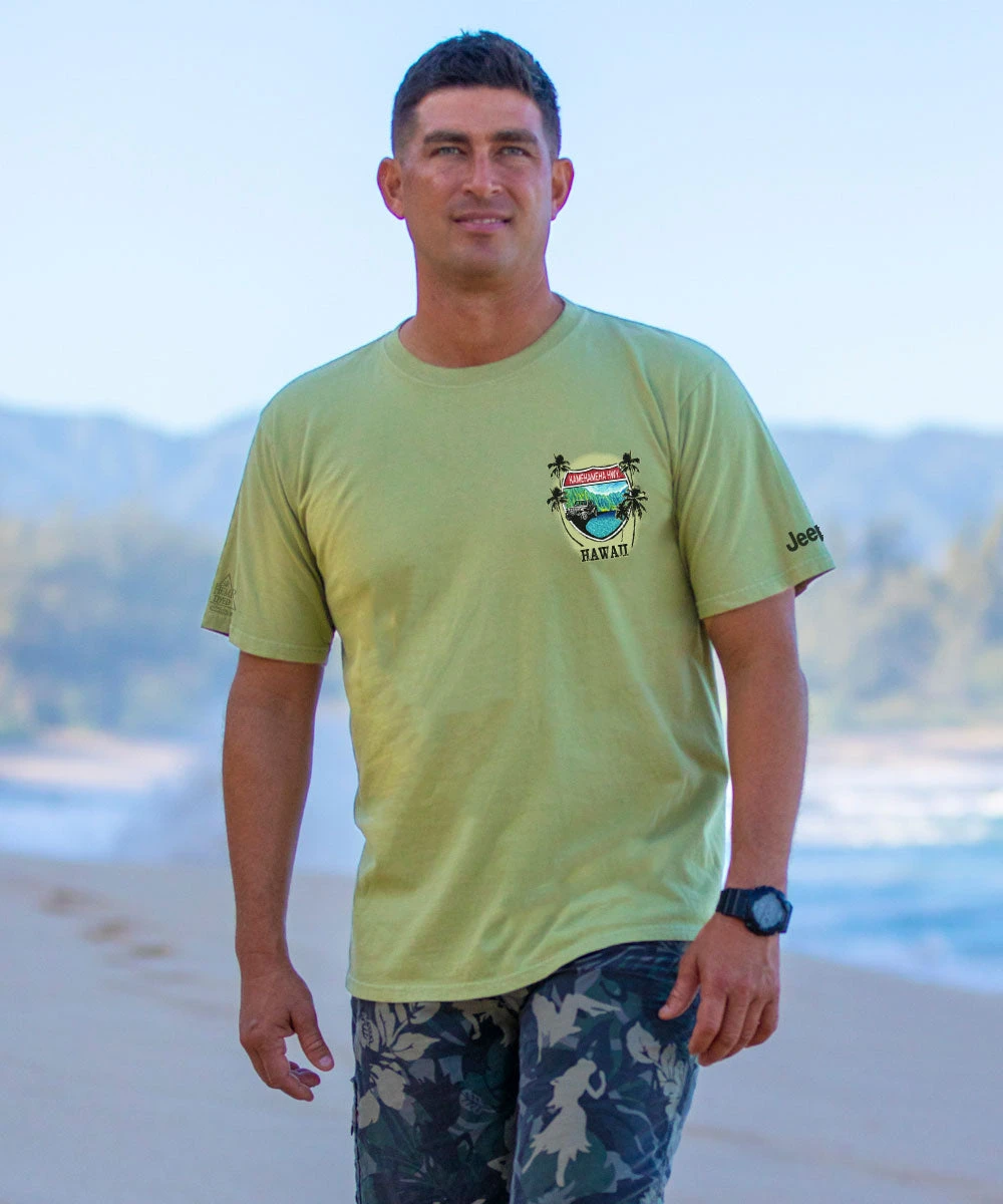 Jeep® Kam Highway Scenic - Hemp Dyed Short Sleeve Crewneck T-Shirt 3 Jeep® Kam Highway Scenic - Hemp Dyed Short Sleeve Crewneck T-Shirt - Image 3