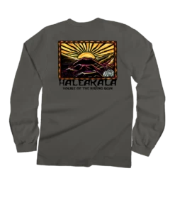 Haleakala Rising Sun - Crater Dyed® Long Sleeve Crewneck T-Shirt