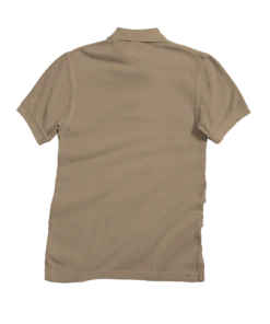 Vertical Tribal Shark - Kona Coffee Dyed Short Sleeve Oceanfront Polo Shirt -Crazy Shirts Sale Store 2018175 1A