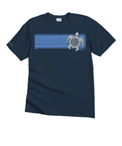 Turtle Tribal Band - Navy Short Sleeve Crewneck T-Shirt