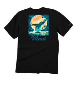 Moonlight Whale - Black Short Sleeve Crewneck T-Shirt