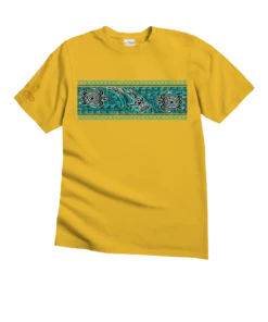 Tribal Mano Honu Band - Pineapple Dyed Short Sleeve Crewneck T-Shirt