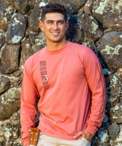 Tapa Hooks - Chile Dyed Long Sleeve Crewneck T-Shirt -Crazy Shirts Sale Store 2018230 1A