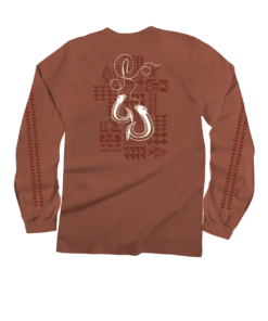 Tapa Hooks - Chile Dyed Long Sleeve Crewneck T-Shirt