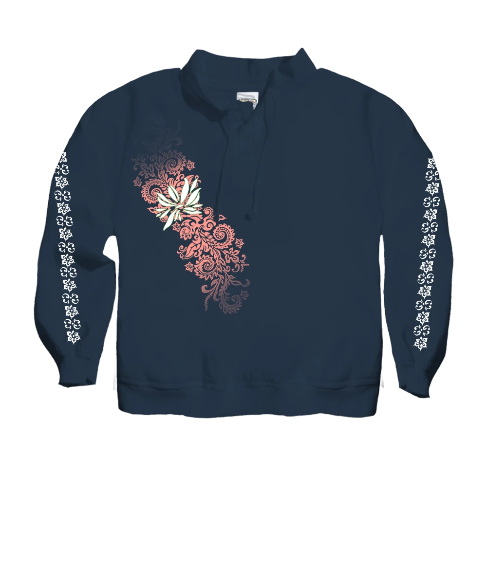 Makenna Ekolu - Navy Long Sleeve Lightweight Pullover 1 Makenna Ekolu - Navy Long Sleeve Lightweight Pullover