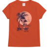 Retro Hula Coconut Girl - Paprika Short Sleeve Crewneck T-Shirt