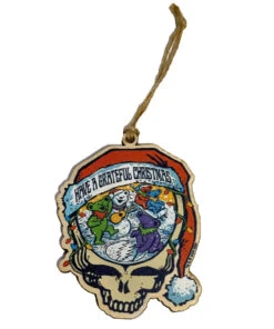 Grateful Dead Stealie Santa - Maplewood Ornament