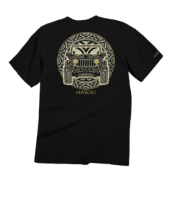 Jeep® Tribal Jeep - Black Short Sleeve Crewneck T-Shirt