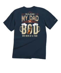 Dad Bod - Navy Short Sleeve Crewneck T-Shirt
