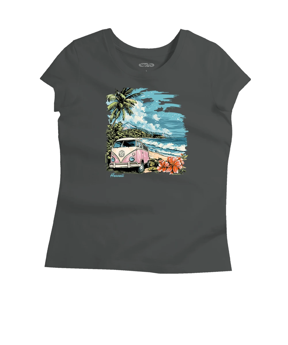 Volkswagen Van Blue Tropics - Graphite Short Sleeve Pima T-Shirt 1 Volkswagen Van Blue Tropics - Graphite Short Sleeve Pima T-Shirt