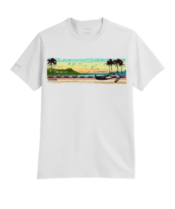 Waikiki Beach Band - White Short Sleeve Pima T-Shirt