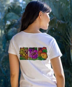 Na Pua Hawaii - White Short Sleeve Scoop Neck T-Shirt -Crazy Shirts Sale Store 2018347 1A