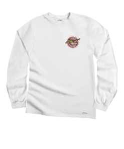 Tribal Honu Circle - White Long Sleeve Crewneck T-Shirt -Crazy Shirts Sale Store 2018351 1A