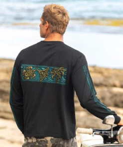 Tribal Icon Band - Black Long Sleeve Crewneck T-Shirt -Crazy Shirts Sale Store 2018353 1A