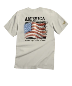 American Flag - Coconut Dyed Short Sleeve Crewneck T-Shirt