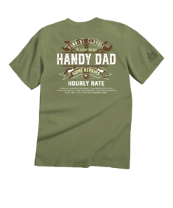 Handy Dad Home Repairs - Hemp Dyed Short Sleeve Crewneck T-Shirt