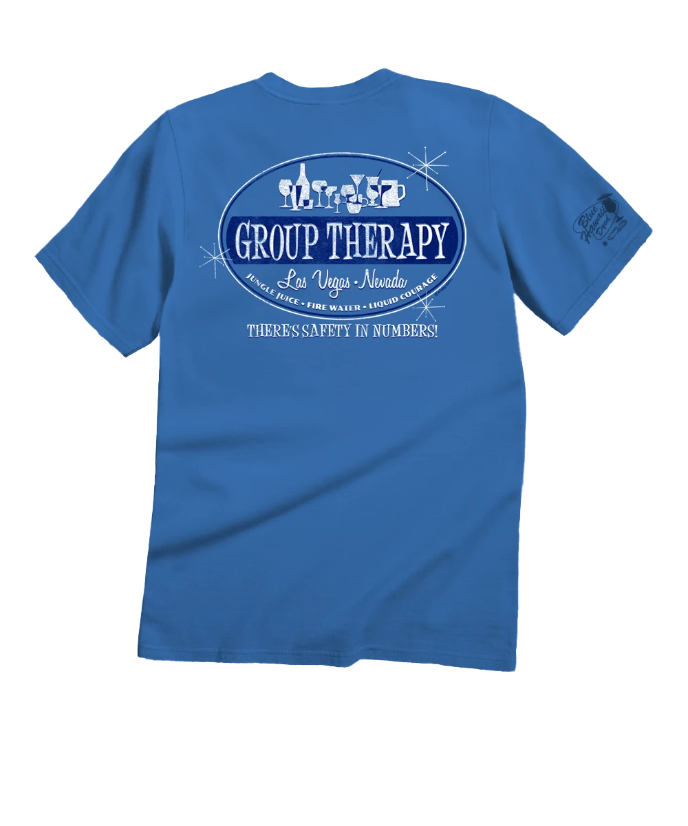 Group Therapy Vegas - Blue Hawaii Dyed Short Sleeve Crewneck T-Shirt 1 Group Therapy Vegas - Blue Hawaii Dyed Short Sleeve Crewneck T-Shirt