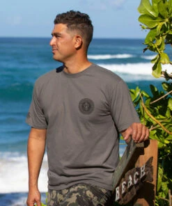 US Army Symbol - Crater Dyed® Short Sleeve Crewneck T-Shirt -Crazy Shirts Sale Store 2018394 1A