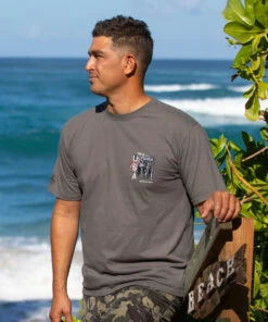 Our Troops - Crater Dyed® Short Sleeve Crewneck T-Shirt -Crazy Shirts Sale Store 2018395 1A