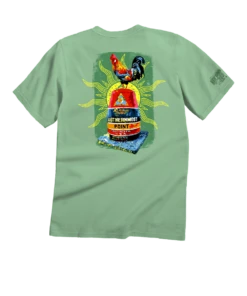Sunrise Chicken - Key Lime Dyed Short Sleeve Crewneck T-Shirt
