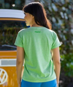 Volkswagen Beach Bug Scenic - Key Lime Dyed Short Sleeve Crewneck T-Shirt -Crazy Shirts Sale Store 2018406 1A