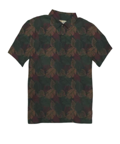 Autumn Ferns - Pine Short Sleeve Hawaiian Polo Shirt
