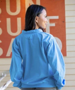 Hauoli - Blue Hawaii Dyed Long Sleeve Lightweight Pullover 6 Hauoli - Blue Hawaii Dyed Long Sleeve Lightweight Pullover -Crazy Shirts Sale Store 2018435 1A