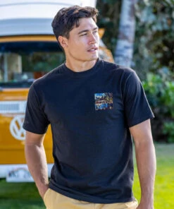 Volkswagen Laguna Beach Van - Black Short Sleeve Crewneck T-Shirt 6 Volkswagen Laguna Beach Van - Black Short Sleeve Crewneck T-Shirt -Crazy Shirts Sale Store 2018445 1A