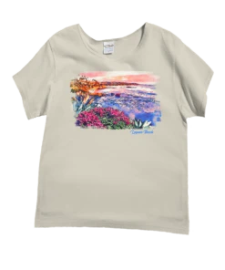 Laguna Watercolor - Coconut Dyed Short Sleeve Scoop Neck T-Shirt