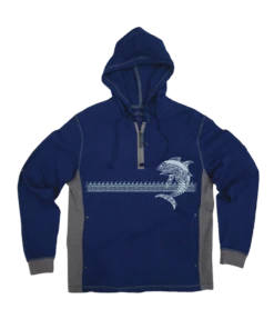 Tribal Tuna Band - Midnight/Gray Long Sleeve Longboard Hooded Tee