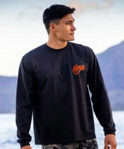 Grateful Dead Snow Bear - Black Long Sleeve Crewneck T-Shirt -Crazy Shirts Sale Store 2018480 1A