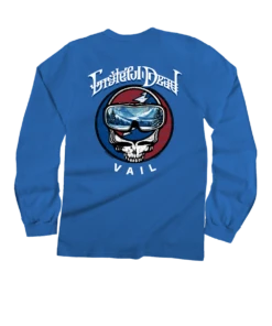 Grateful Dead Vail Scenic - Blue Hawaii Dyed Long Sleeve Crewneck T-Shirt