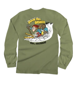 Downhill Drinker - Hemp Dyed Long Sleeve Crewneck T-Shirt