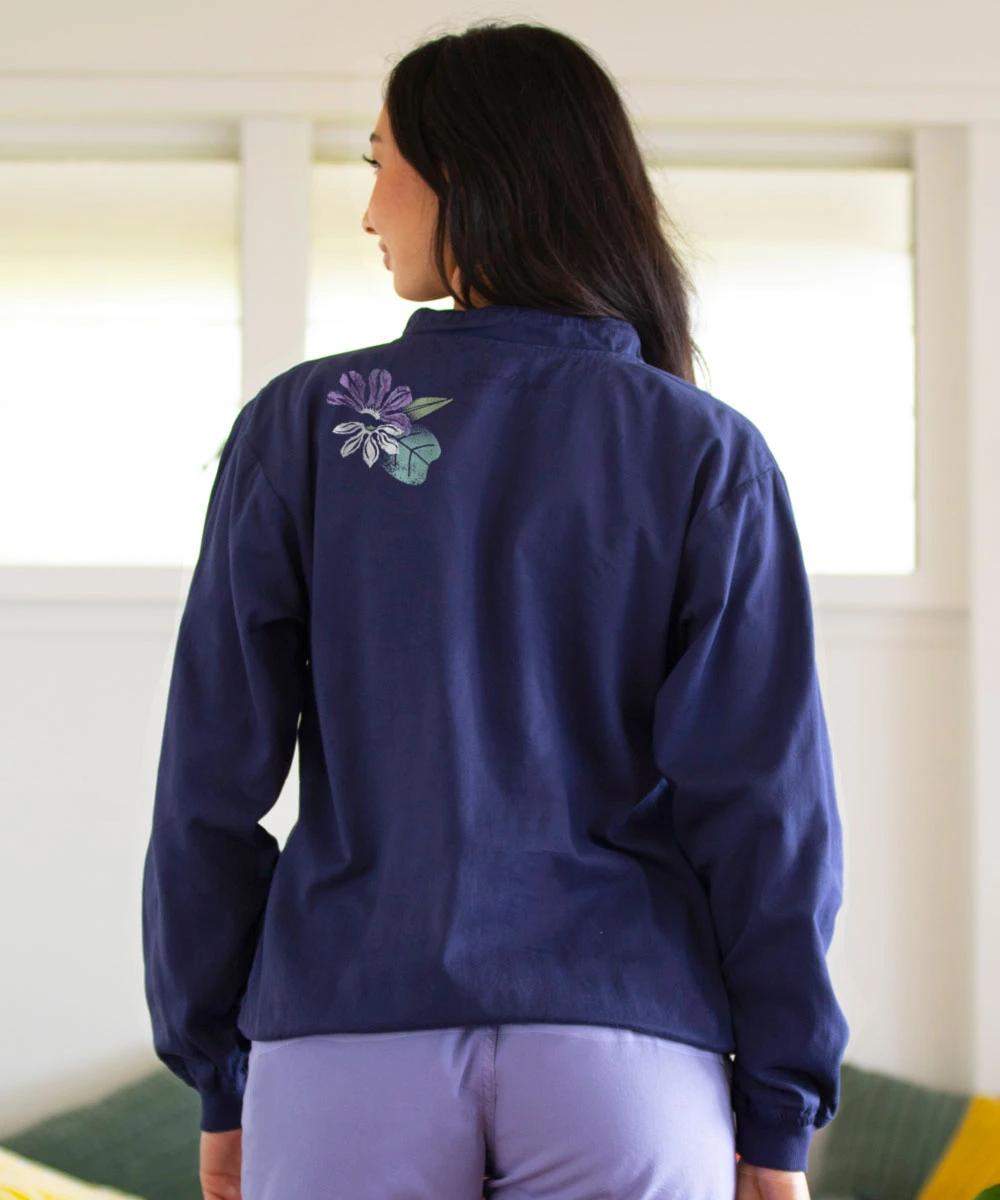 Naupaka Band - Grape Dyed Long Sleeve Lightweight Pullover 3 Naupaka Band - Grape Dyed Long Sleeve Lightweight Pullover - Image 3