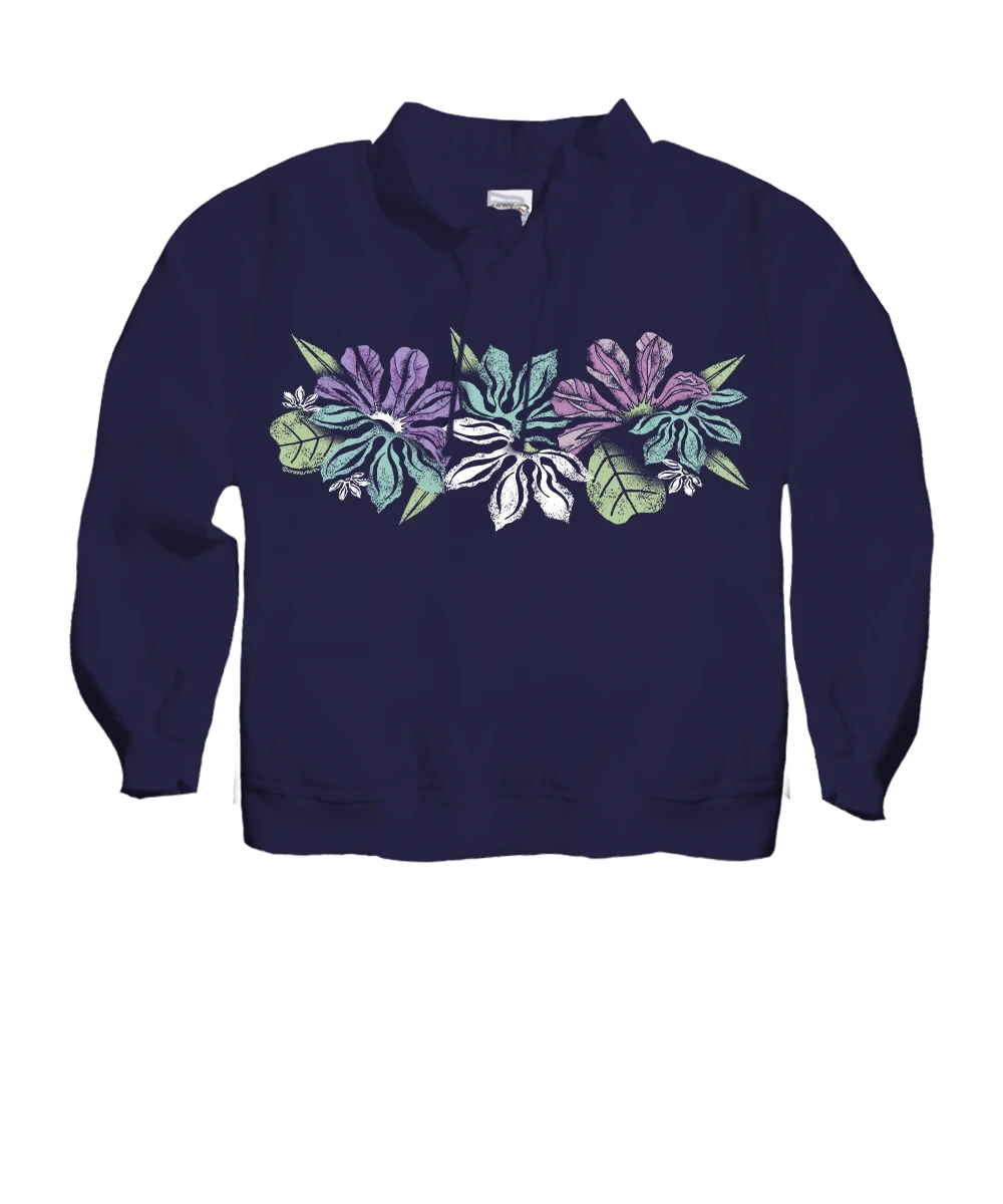 Naupaka Band - Grape Dyed Long Sleeve Lightweight Pullover 1 Naupaka Band - Grape Dyed Long Sleeve Lightweight Pullover