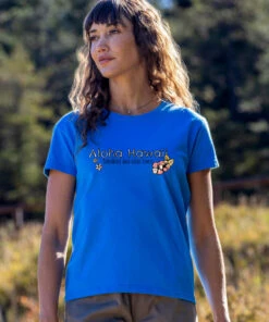 Aloha Hawaii Islands - Blue Hawaii Dyed Short Sleeve Crewneck T-Shirt -Crazy Shirts Sale Store 2018589 1A