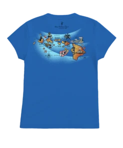 Aloha Hawaii Islands - Blue Hawaii Dyed Short Sleeve Crewneck T-Shirt