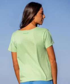 Flowers Gather - Key Lime Dyed Short Sleeve Scoop Neck T-Shirt -Crazy Shirts Sale Store 2018595 1A