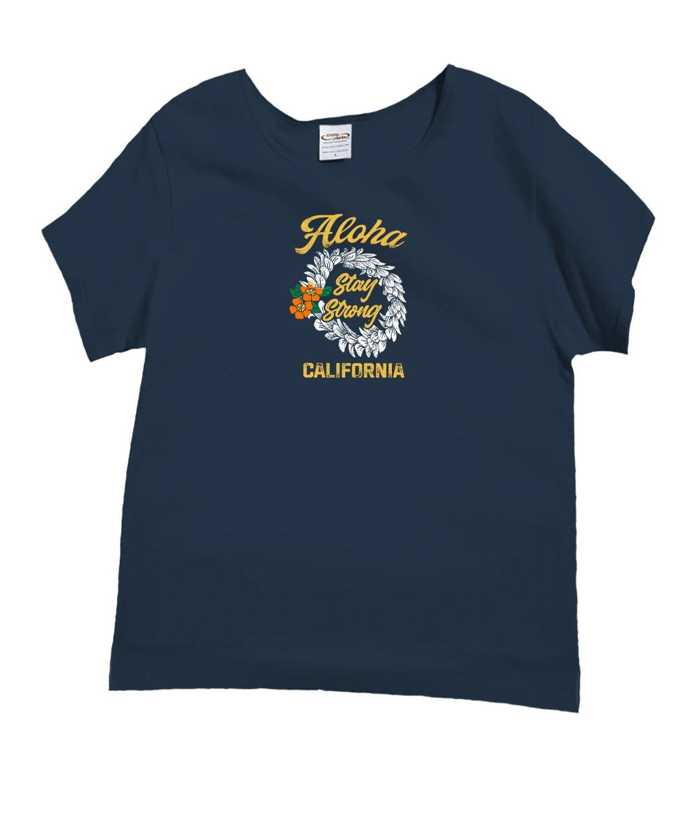 California Strong - Navy Short Sleeve Scoop Neck T-Shirt 2 California Strong - Navy Short Sleeve Scoop Neck T-Shirt - Image 2