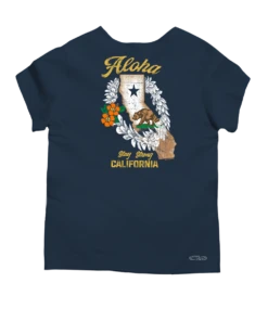 California Strong - Navy Short Sleeve Scoop Neck T-Shirt