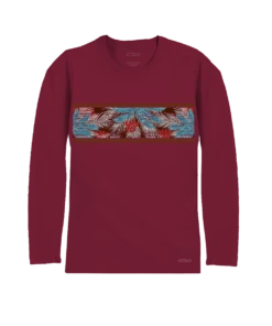 Banana Maia - Beet Red Long Sleeve Pima T-Shirt
