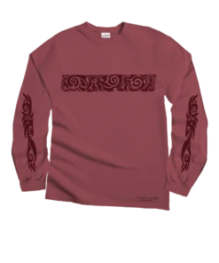 Koa Band - Paradise Red Dyed Long Sleeve Crewneck T-Shirt