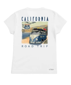 Volkswagen California Road Trip - White Short Sleeve Crewneck T-Shirt